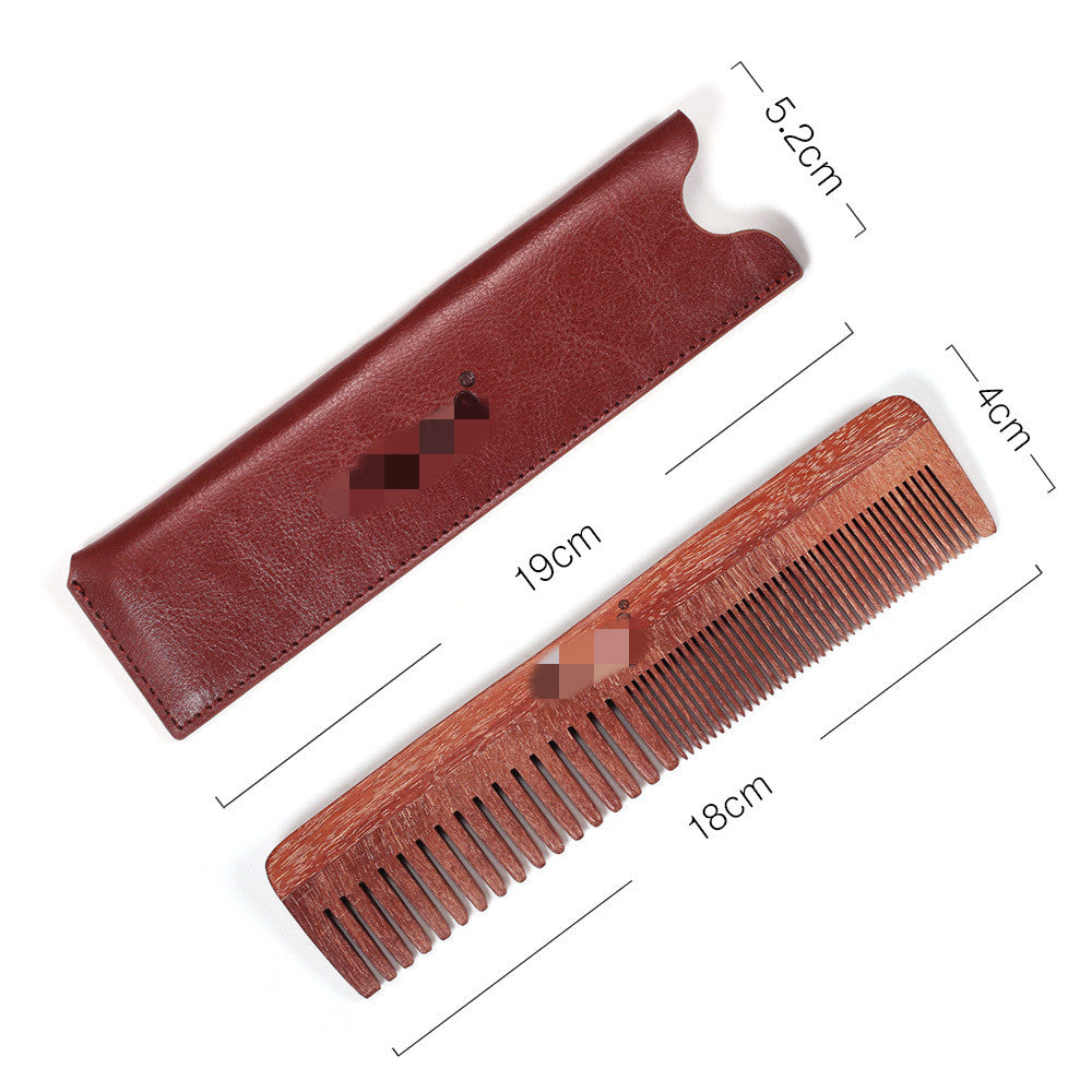 Red sandalwood coarse teeth comb