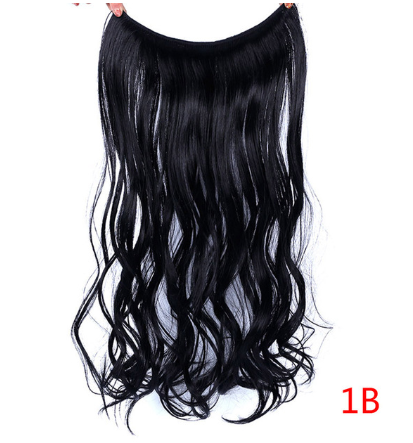 24" Invisible Wire No Clips In Hair Extensions Secret Fish Line Hairpieces Synthetic Straight Wavy Hair Extensions