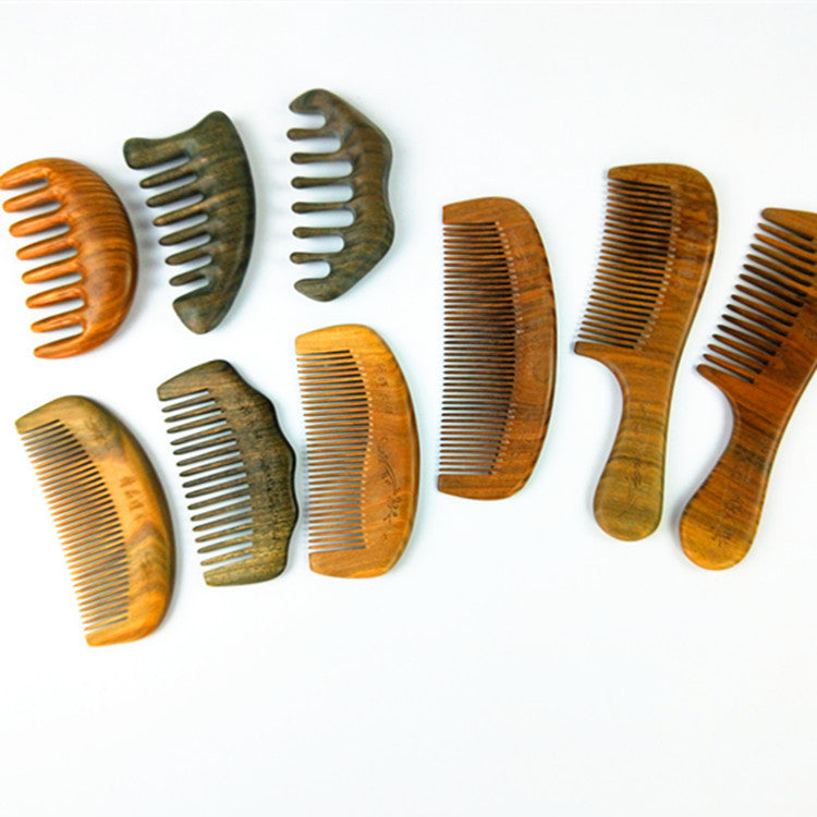 Sandalwood Comb Wooden Hair Comb Green Sandalwood Meridian Wooden Comb