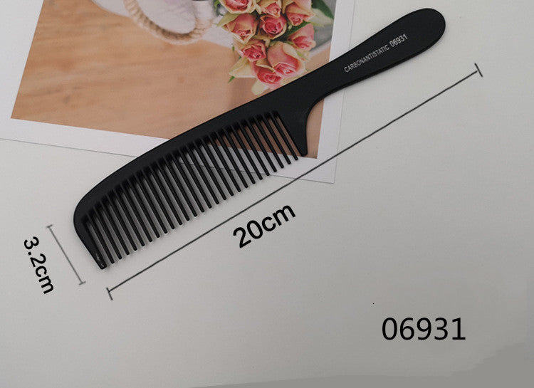 Hairdressing Comb Plastic Hair Comb Steel Needle Iron Tip Tail Comb Black Professional Pick Comb