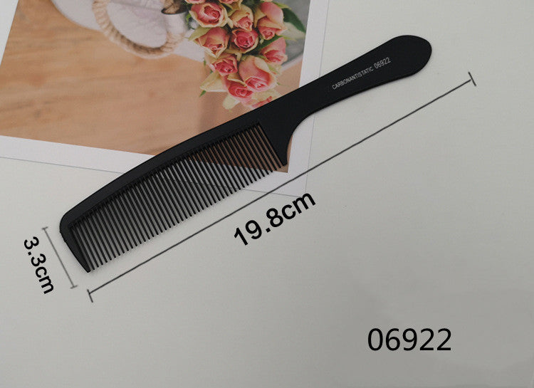 Hairdressing Comb Plastic Hair Comb Steel Needle Iron Tip Tail Comb Black Professional Pick Comb