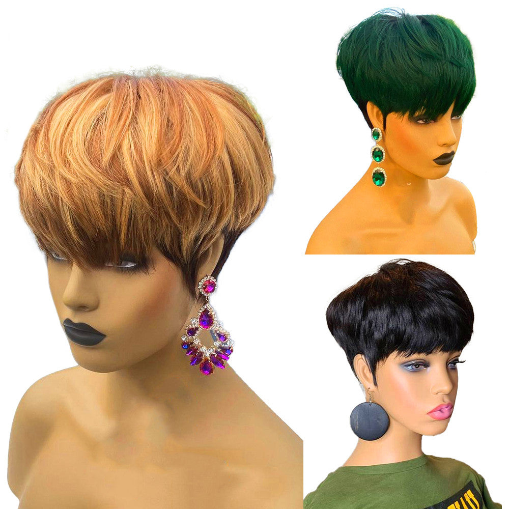 Wigs Female European And American Wig Short Hair Wig Short Straight Hair Bob Hair Wig