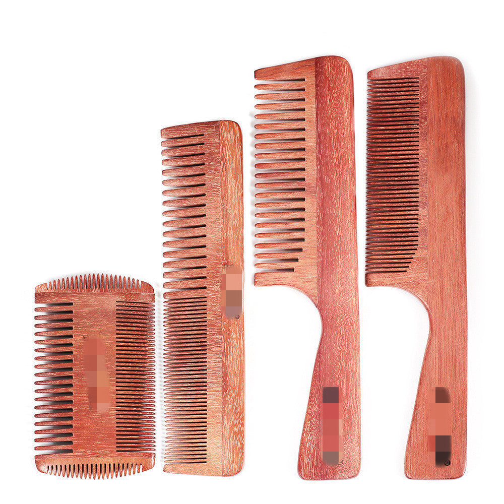 Red sandalwood coarse teeth comb