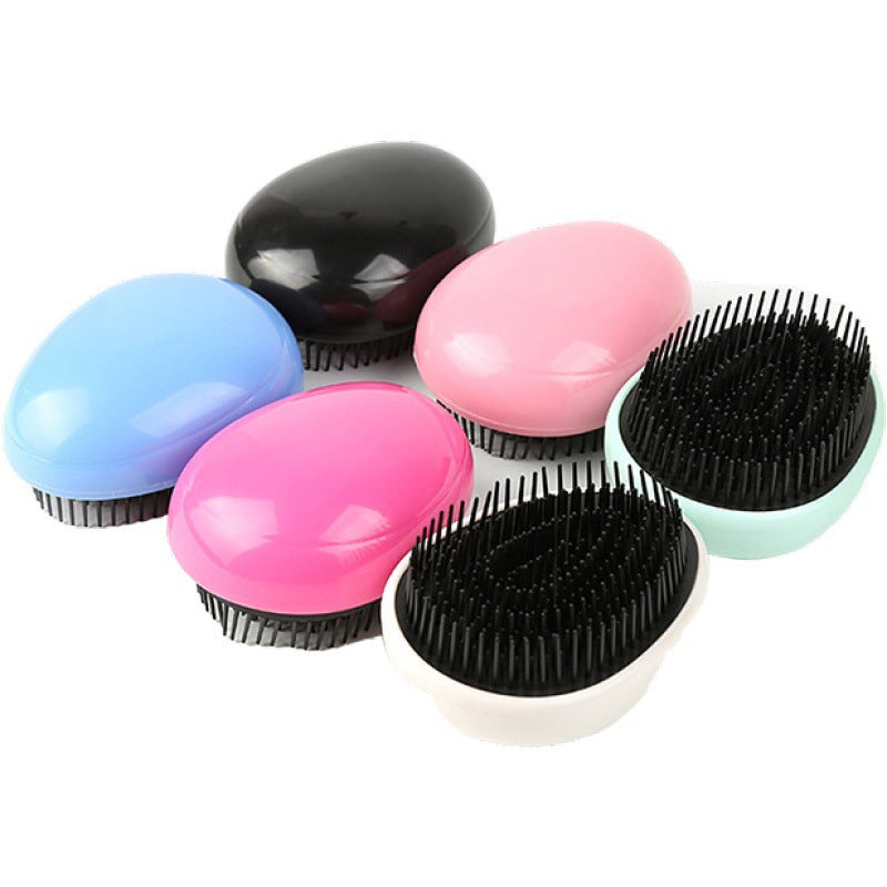 Massage Comb Egg Egg Comb Abs Plastic Black Smooth Hair Comb