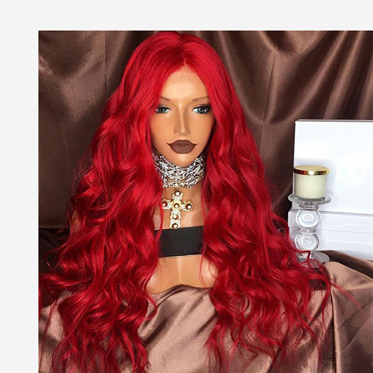 Red Wig Female Long Curly