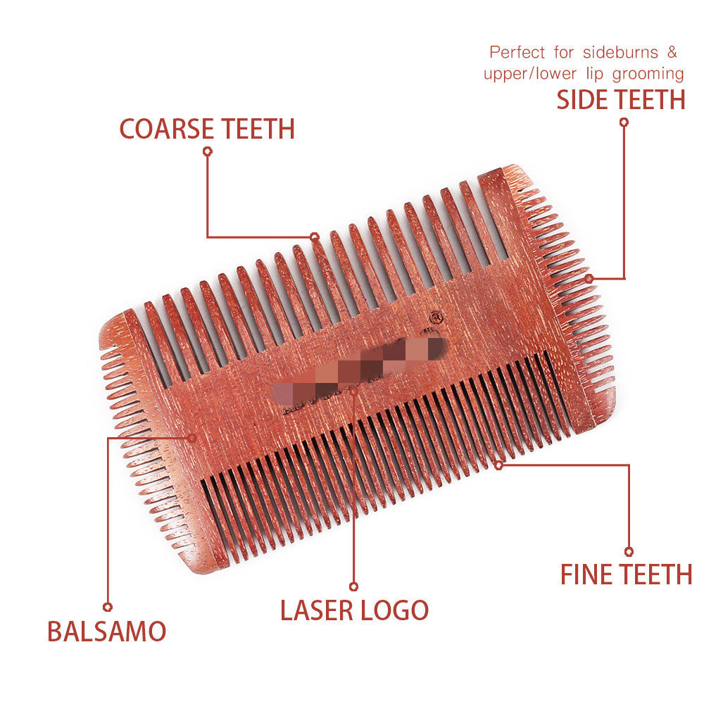 Red sandalwood coarse teeth comb