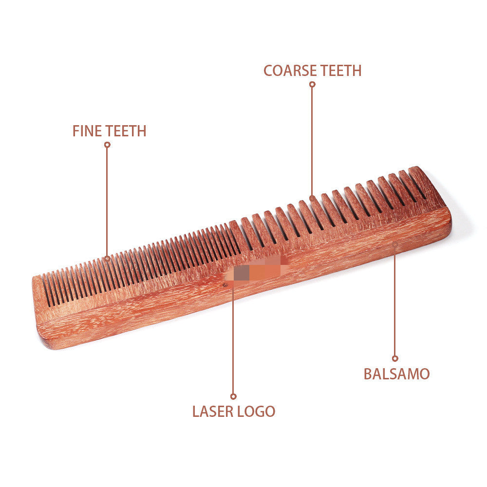 Red sandalwood coarse teeth comb