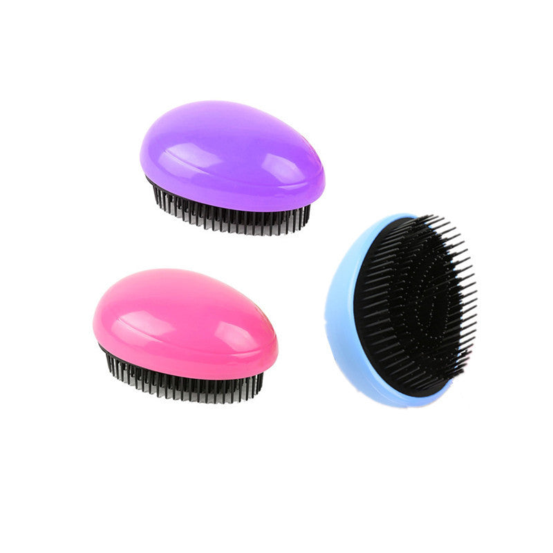 Massage Comb Egg Egg Comb Abs Plastic Black Smooth Hair Comb