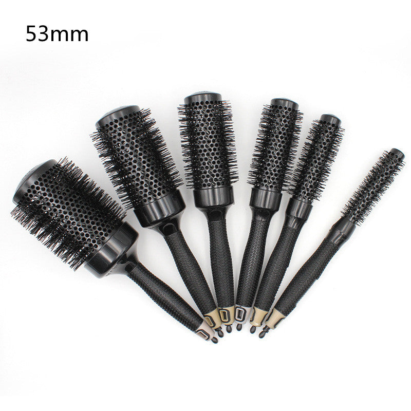 Ceramic Roller Comb Black Aluminum Tube Comb Shape Shirt Hair Air Comb