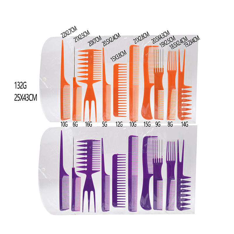 Hair Salon Hairdresser With A Set Of Ten Combs