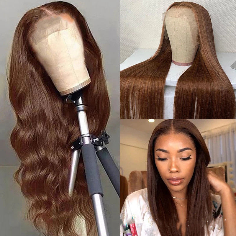 Brown Color Human Hair Wigs Human Hair Wig