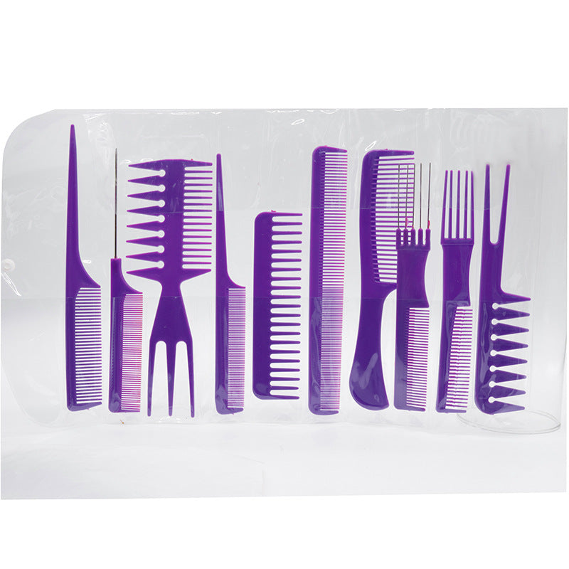 Hair Salon Hairdresser With A Set Of Ten Combs